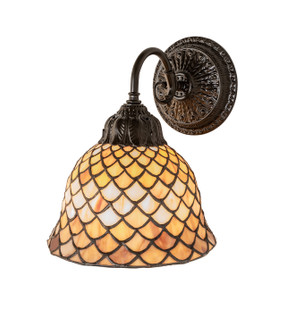 Tiffany Fishscale One Light Wall Sconce in Mahogany Bronze (57|249827)