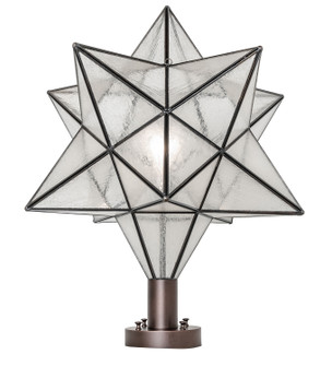 Moravian Star One Light Post Mount in Mahogany Bronze (57|249783)