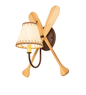 Paddle One Light Wall Sconce in Natural Wood,Tarnished Copper (57|249423)