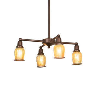 Revival Oyster Bay Four Light Chandelier in Mahogany Bronze (57|249314)