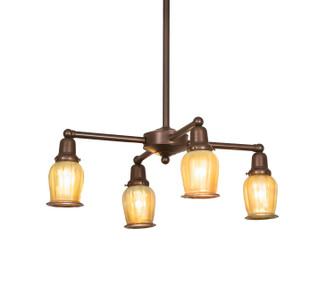 Revival Oyster Bay Four Light Chandelier in Mahogany Bronze (57|249314)