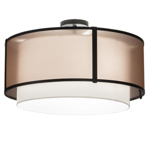 Cilindro Three Light Semi-Flushmount in Solar Black (57|249042)