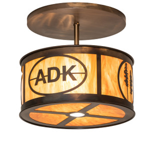 Personalized LED Semi-Flushmount in Light Burnished Antique Copper (57|248316)