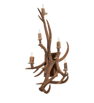 Antlers Five Light Wall Sconce in Naturally Shed/Stained (57|247860)