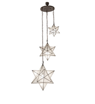 Moravian Star Three Light Pendant in Oil Rubbed Bronze (57|247440)