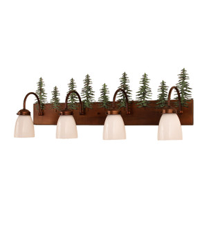 Tall Pines Four Light Vanity in Vintage Copper/Green Trees (57|247393)