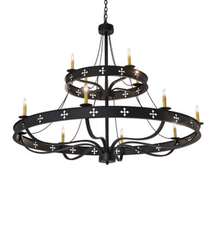 Byzantine 12 Light Chandelier in Solar Black (57|247188) Byzantine 12 Light Chandelier in Solar Black (57|247188)