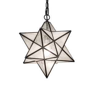 Moravian Star One Light Pendant in Textured Black (57|247140)