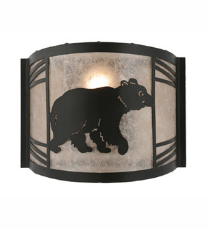 Happy Bear On The Loose One Light Wall Sconce in Textured Black (57|247117)