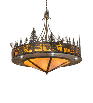 Wildlife At Dusk 14 Light Pendant in Amber Mica (57|246510)