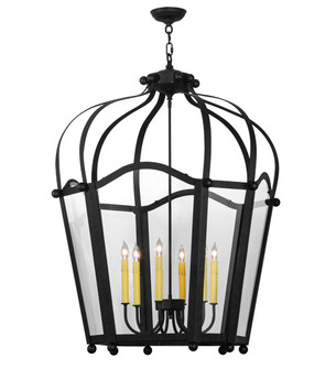 Citadel Six Light Pendant in Black Metal (57|246270)