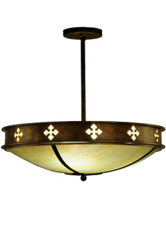 Byzantine Three Light Semi-Flushmount in Black Metal (57|245549)