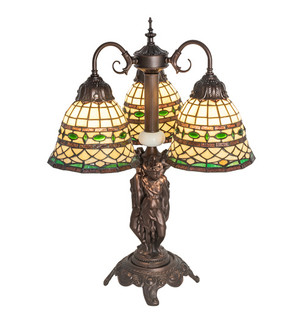 Tiffany Roman Three Light Table Lamp in Mahogany Bronze (57|245484)