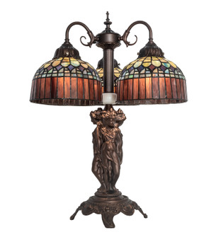 Tiffany Candice Three Light Table Lamp in Mahogany Bronze Mahogany Bronze (57|245481)