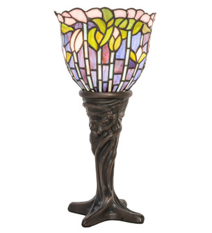 Tiffany Flowering Lotus One Light Mini Lamp in Mahogany Bronze (57|244885)