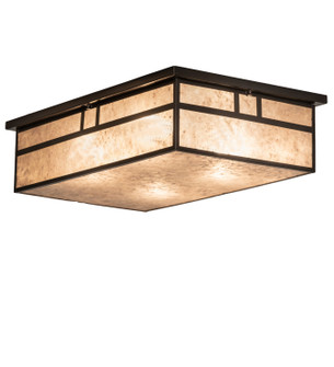 Hyde Park Four Light Flushmount in Craftsman Brown (57|244260)