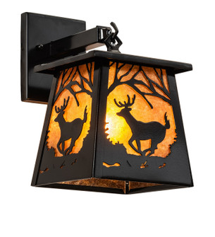 Lone Deer One Light Wall Sconce in Black Metal (57|244127)