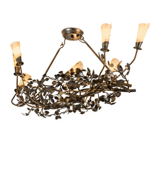 Vinca Vine Seven Light Chandelier in Dark Burnished Antique Copper (57|243530)