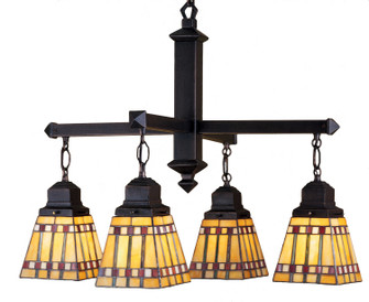 Prairie Corn Four Light Chandelier in Craftsman Brown (57|24265)