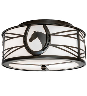 Horseshoe Two Light Flushmount in Timeless Bronze (57|242550)