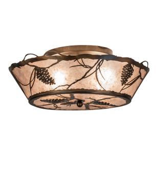 Whispering Pines Four Light Flushmount in Antique Copper (57|242028)