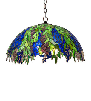 Tiffany Honey Locust Three Light Pendant in Mahogany Bronze (57|241858)