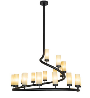 French Horn 17 Light Chandelier in Solar Black (57|241777)