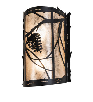 Whispering Pines Two Light Wall Sconce in Solar Black (57|241457)