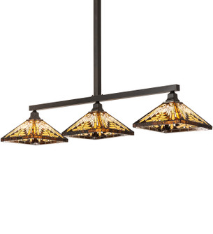 Nuevo Mission Three Light Island Pendant in Craftsman Brown (57|240482)