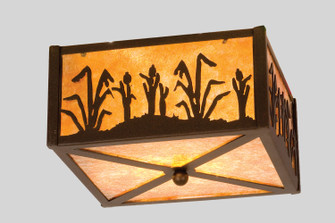 Reeds & Cattails Two Light Flushmount in Caf Noir (57|23984)