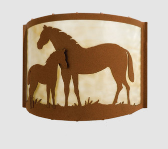 Mare & Foal One Light Wall Sconce in Earth (57|23899)