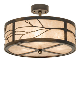 Branches Three Light Semi-Flushmount in Antique Copper (57|238789)