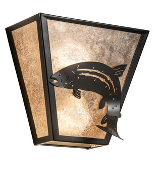 Leaping Trout Two Light Wall Sconce in Timeless Bronze (57|237164)