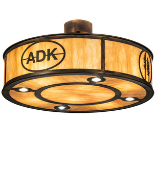 Personalized LED Pendant in Light Burnished Antique Copper (57|236547)