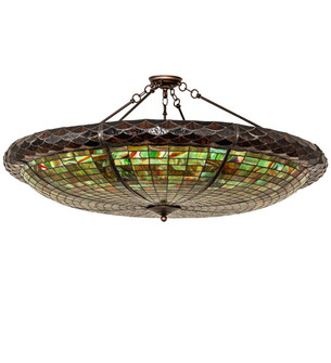 Greenbriar Oak Six Light Semi-Flushmount in Mahogany Bronze (57|235738)