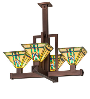 Prairie Wheat Four Light Pendant in Cinnamon Coffee Metallic (57|235571)
