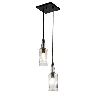 Bourbon Bottle Two Light Pendant in Solar Black (57|234852)