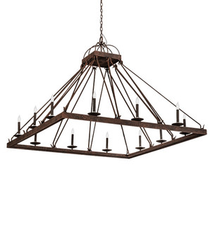 Retreat 12 Light Chandelier in Black Metal (57|234209)