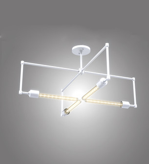 Pronograde Four Light Semi-Flushmount in Gloss White (57|234204)