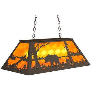 Bear At Lake Six Light Pendant in Oil Rubbed Bronze (57|234089)