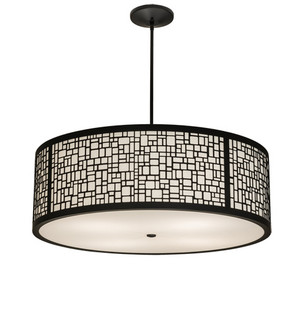 Cilindro Four Light Pendant in Black Metal (57|233735)