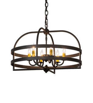 Aldari Six Light Chandelier in Old Wrought Iron (57|233402)