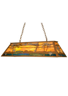 Swamp Six Light Oblong Pendant in Rust/Tarnished Copper/Verdi (57|23297)