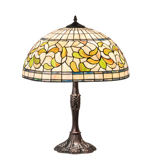 Tiffany Turning Leaf Three Light Table Lamp in Mahogany Bronze (57|232800)