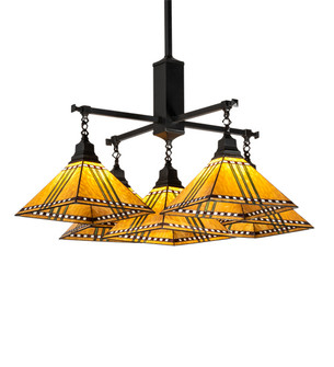 Prairie Corn Five Light Chandelier in Craftsman Brown (57|231650)