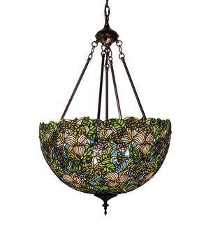 Trillium & Violet Three Light Pendant in Mahogany Bronze (57|231193)