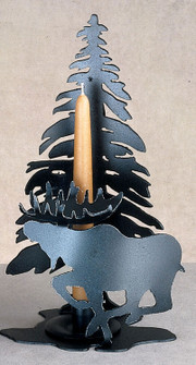 Moose On The Loose Candle Holder in Textured Black (57|23090)