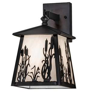 Reeds & Cattails One Light Wall Sconce in Black Metal (57|230673)