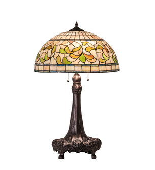Tiffany Turning Leaf Three Light Table Lamp in Mahogany Bronze (57|230449)