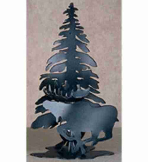 Moose On The Loose Oil Lamp in Textured Black (57|23022)